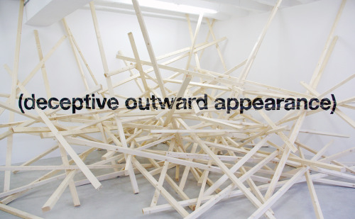 tastingheaven:  Ole Martin Lund Bo - Deceptive Outward Appearance (2007) - Paint and wood