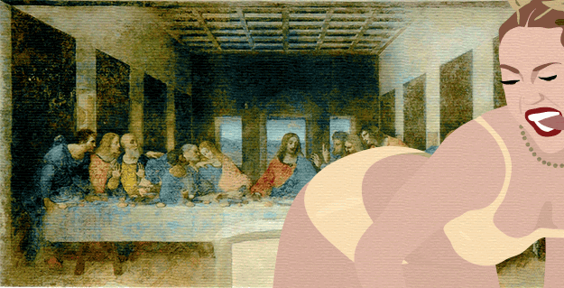 timothydelaghetto:  brittiepoo:  vitchtor:  Miley Cyrus twerks in famous paintings