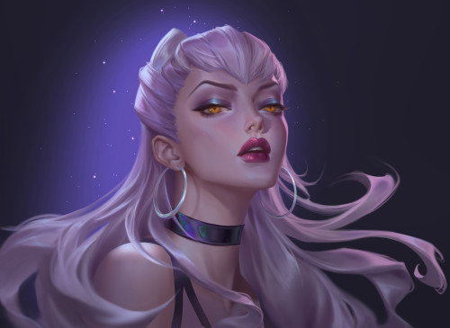 notoriouslydevious: K/DA All Out Evelynn by Yini Shao