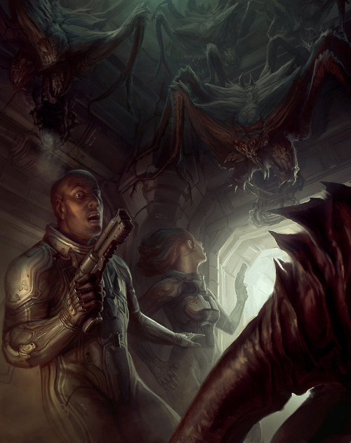 Various covers and interior illustrations done for WildFire’s The Void (formerly Chthonian Sta