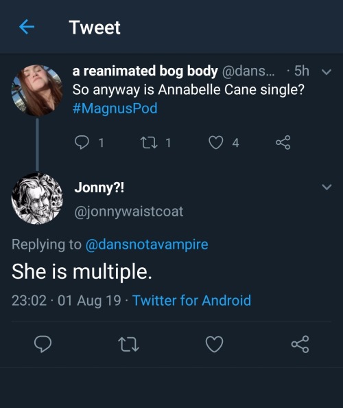 [ID. Two Tweets. The First Is From A Reanimated Bog Body, (@ Not Visible) And Reads "so Anyway Is Annabelle