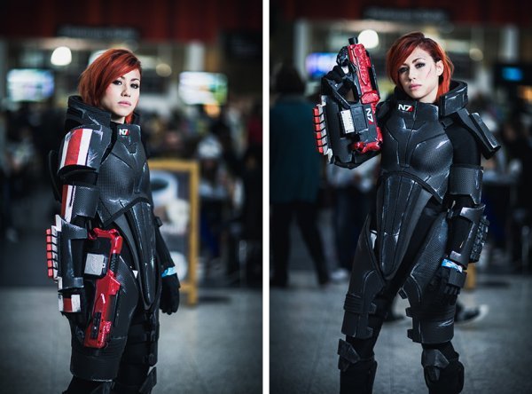 dorkly:  FemShep Cosplay Honestly, you give ANYONE that much carbon-fiber and hair