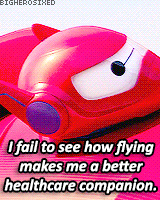 bigherosixed: list of disney characters that make me smile ღ 1/? ↳ baymax (big