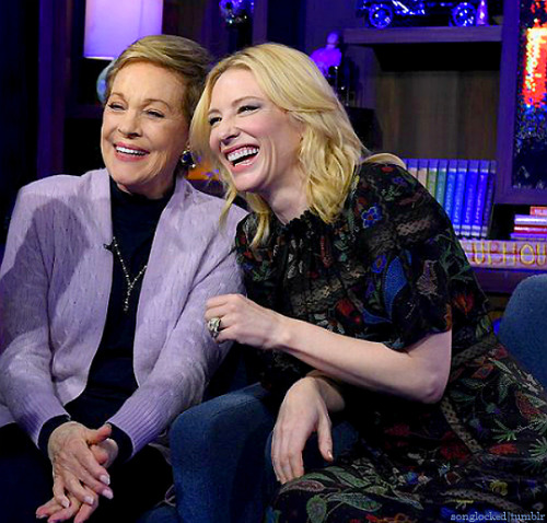 Cate Blanchett + Dame Julie Andrews on Watch What Happens Live @bravotv​ (October 12, 2015 - NYC)