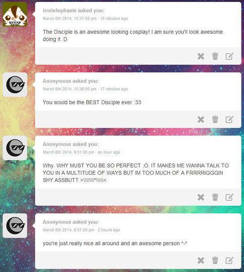  thanks you guys ! im sure one day i will do it :D i’ve always wanted to be her aaa, my babe and hnnn /// thanks as well, i’m no where near perfect but it makes me glad you guys think so <3