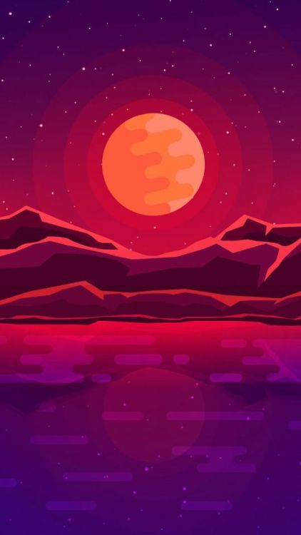 Moon rays, red space, sky, abstract, mountains, 720x1280 wallpaper @wallpapersmug : https://ift.tt/2