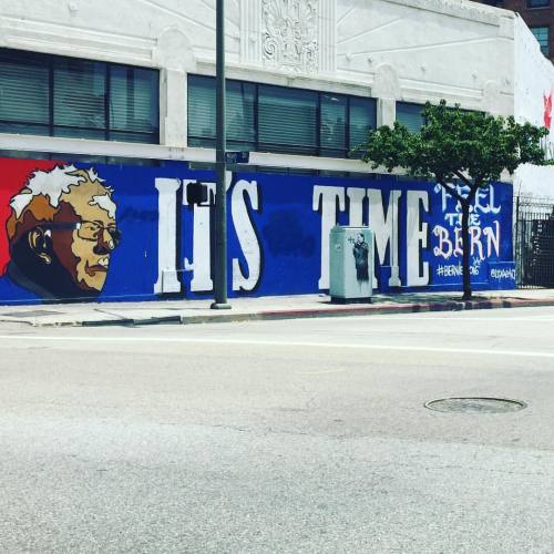 Feeling the Bern everywhere I go #votebernie #dontbeadumbass (at Downtown Los Angeles)