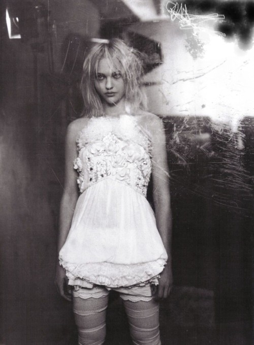 thewhistleandtheflute:Sasha Pivovarova in Bluemarine, photographed by Paolo Roversi for Vogue Italia