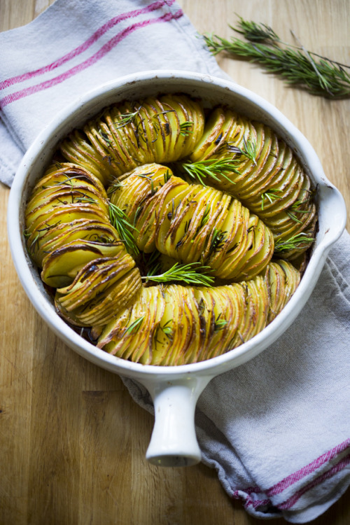 Porn photo foodffs:  Rosemary Garlic Hasselback Potatoes