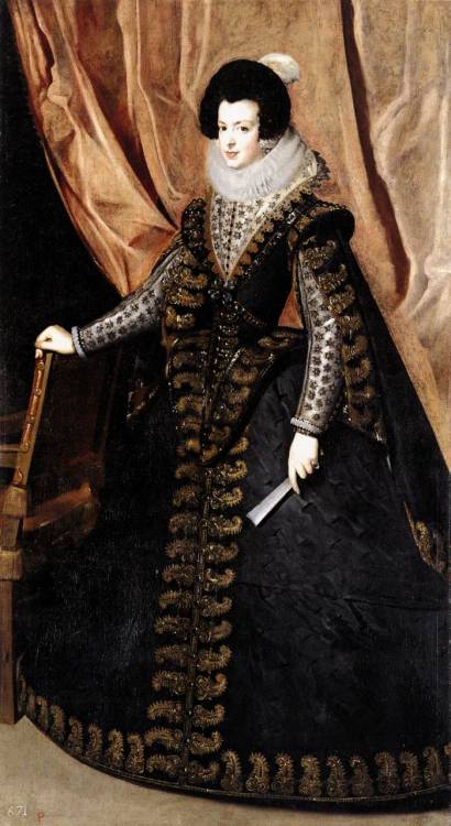 artist-diego-velazquez: Queen Isabel, Standing, 1632, Diego VelázquezMedium: oil,canvas