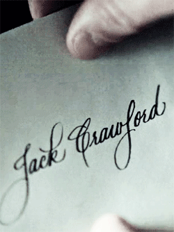 johnloock:Hannibal ‘why-am-i-aroused-by-your-handwriting’ Lecter.