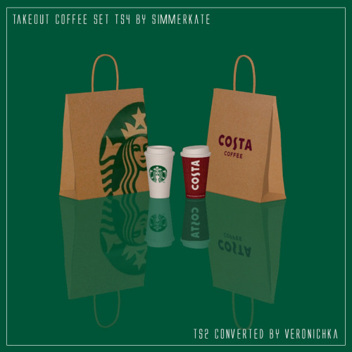 Takeout Coffee Set&amp;Starbucks Set 4t2 (you can find them in sculptures) ♥ Original mes