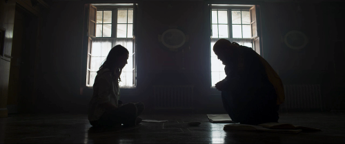 Catherine Walker and Steve Oram in A Dark Song (2016, Liam Gavin, dir.)
