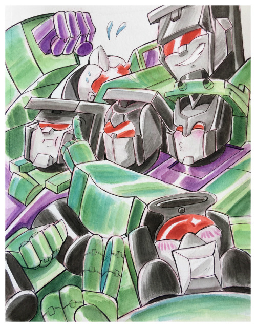 soothedcerberus:Constructicon family photo! Commission :)