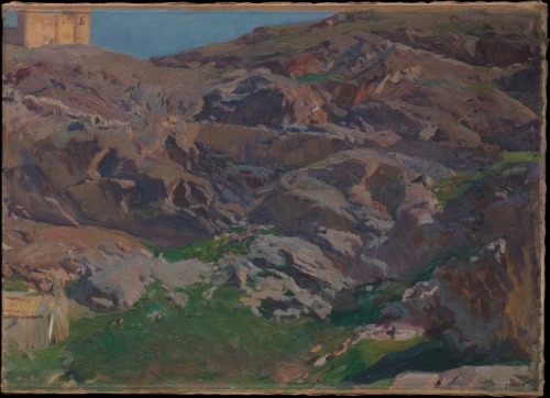 met-european-paintings: Castle of San Servando, Toledo by Joaquín Sorolla y Bastida, European Paintings Gift of Archer M. Huntington, 1922 Metropolitan Museum of Art, New York, NYMedium: Oil on canvashttp://www.metmuseum.org/art/collection/search/437705