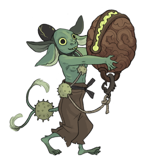 ekuboart:It’s goblin week!!!! This little rascal was recently promoted to bell-bearer and she is liv