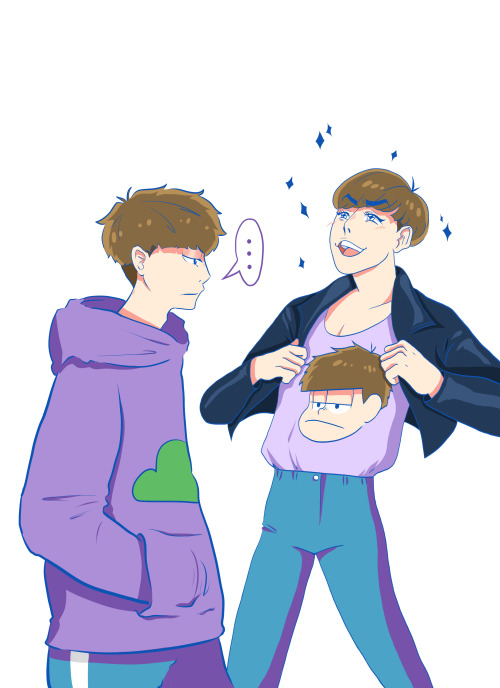 Emi: KaramatsuAmi: IchimatsuAn everyday struggle for Ichimatsu..And karamatsu trying to convey his l