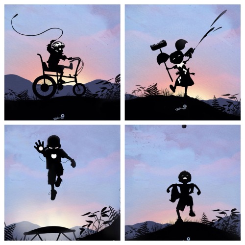the-comics-sans:  Superhero Kids Silhouettes! 