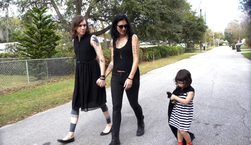 adolescent-germ:Laura Jane Grace and her wife and daughter.