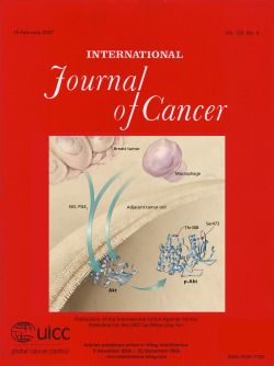 Cover illustration for the International Journal of Cancer. Article description inflammation and IGF-I activation in the Akt pathway in breast cancer.
Illustration: Alan Hoofring