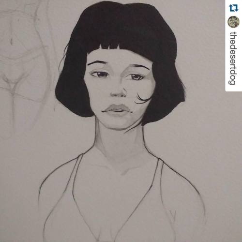 #Repost @thedesertdog with @repostapp. ・・・ Okay doll face #yhivi #painting #fun #pornstarportraits