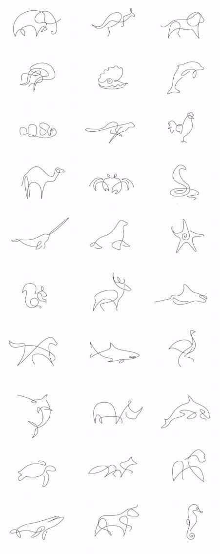 FOROROTO — Dibujo de animales con una sola linea. Mi...