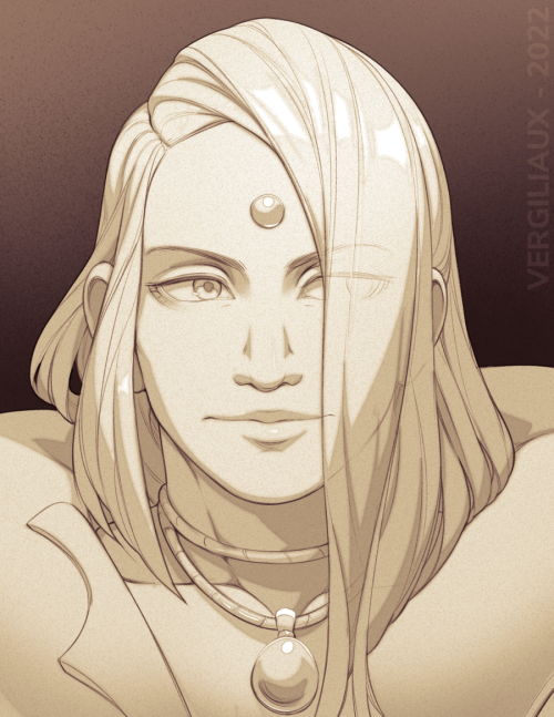 Redrawn Zenos portraitOriginal drawn on October 2021, compared to the original and new rough sketche