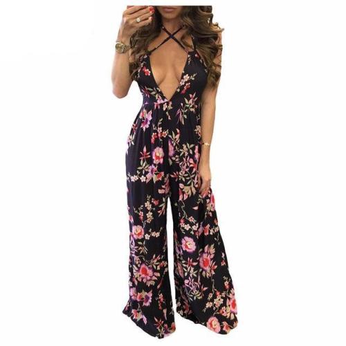 favepiece:Sleeveless Jumpsuit with Print - Use code TUMBLR10 for a 10% discount!