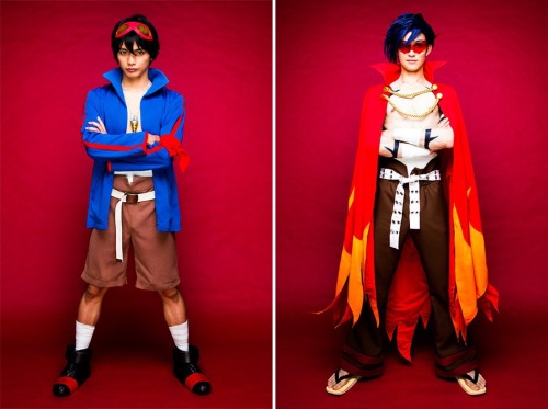 worldfullofcosplayandfashion:Gurren Lagann Stage Play’s Cast Photographed in Costume  