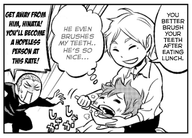kurasuchi:  THE HORROR! THE HELL OF KINDNESSfrom Let’s! Haikyuu!? Chapter 4by retsu