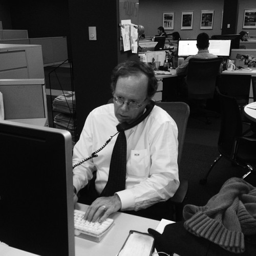 Mike Meaney takes dictation from Will David on a breaking story. @rickyflores #insidelohud (at lohud.com)