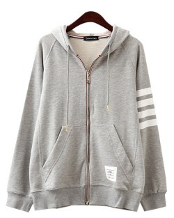 okaywowcool:  striped sleeve hoodie - ั 