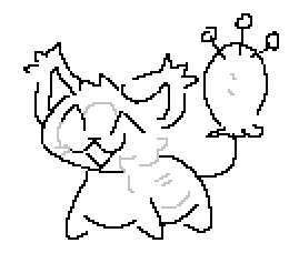Gah, I Cabt Sleep Now T_T ...here's A Bad Skitty I Drew Wit My Mouse!