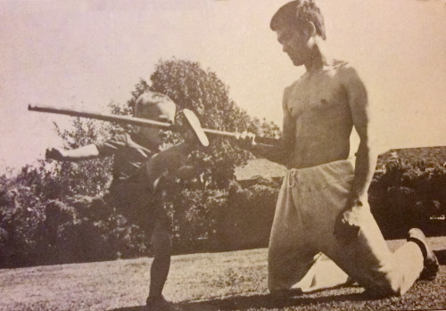 theblindninja:  Bruce and young Brandon LeeMartial Arts In Cinema   