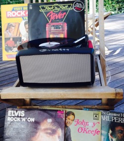 alleykat13:  On the deck enjoying my vinyl finds today! 