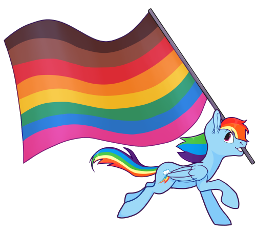 texasuberalles: malphymdraws:   drew something in celebration of Pride Month this year. the pride flag Dash is holding in this picture is from here and was designed to show solidarity with the Black LGBT community. Black LGBT lives matter and are more