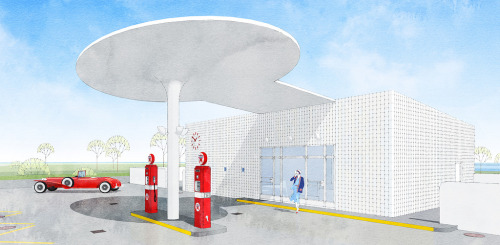 Arne Jacobsen Gas Station Skovshoved , Denmark 1937By: Akarlin