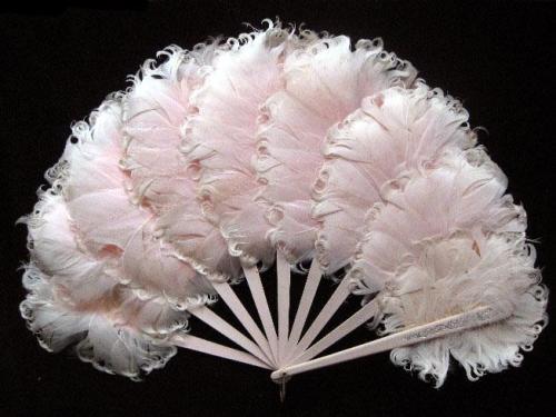 aperfumedpearl:fluffy pink fan early 20th century