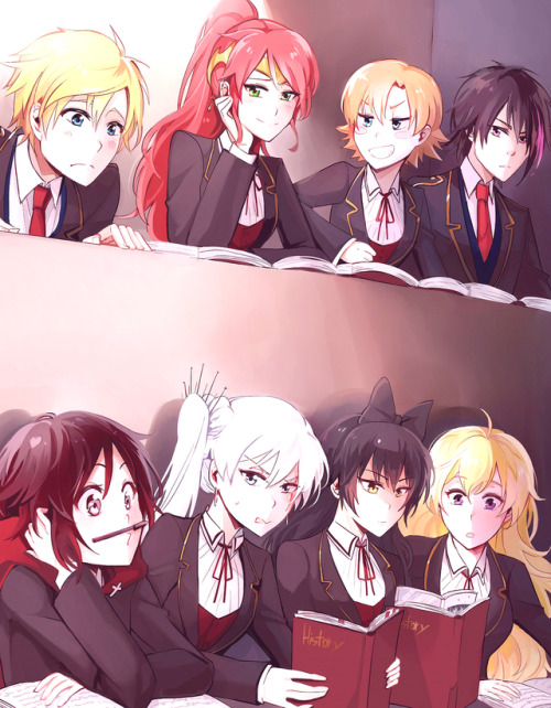 neku-sakuraba:  rwby characters + school 