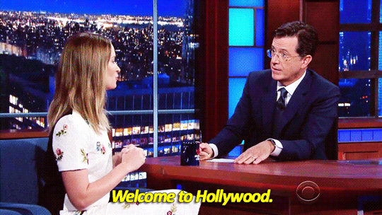 sandandglass:  Emily Blunt on the Late Show 