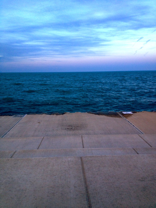 The Break Wall on Lake Michigan. Chicago,IL.