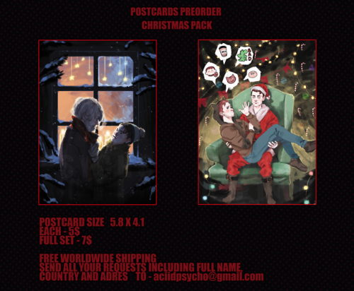 POSTCARDS PREORDER preorder time end - 3 december  ORDER ALL PACKS - 20$ contact me - aciidpsycho@gm