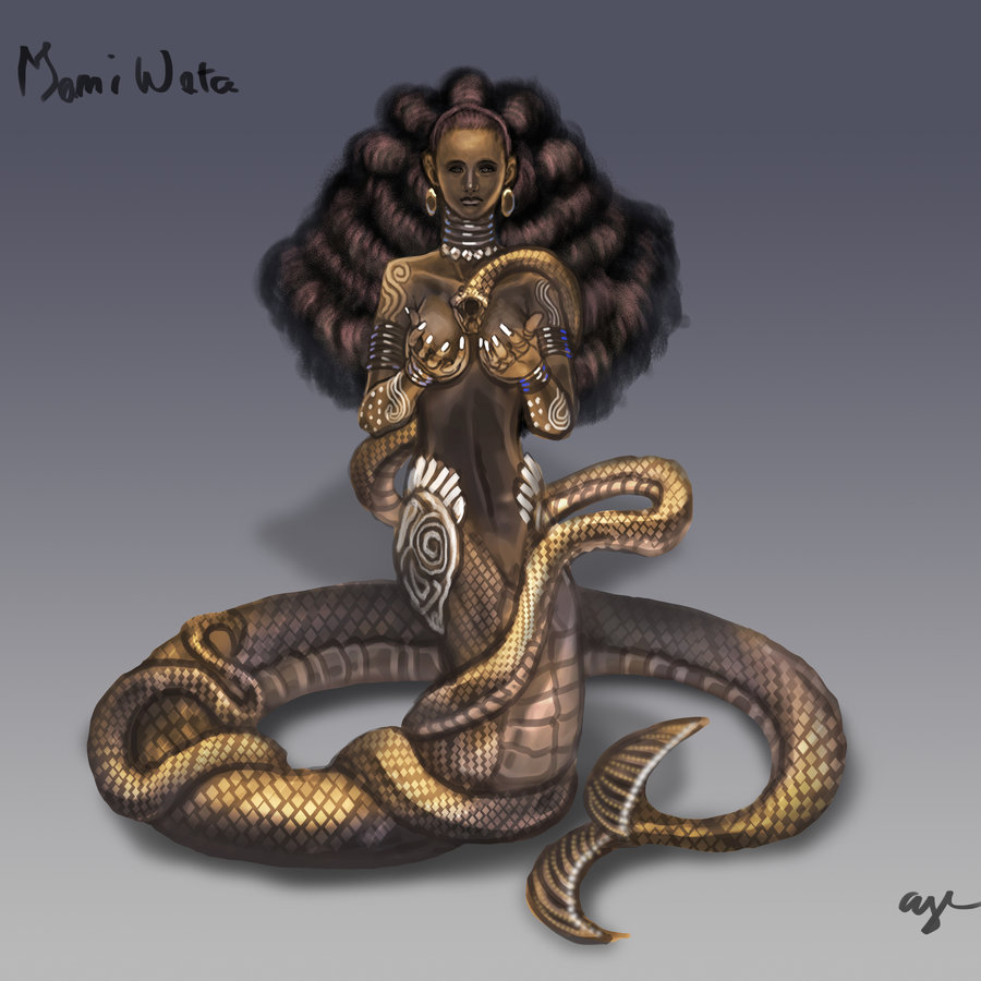 fyblackwomenart:  Day 14: Mami Wata by `Wen-M:: Check out our Black Mermaid section