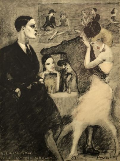 realityayslum:  Jean Auscher - Le Bal Noir, c1925. … via Live Auctioneers 