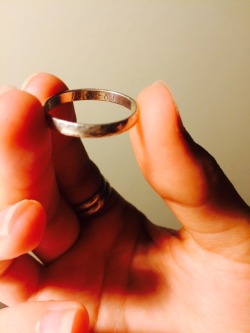 themoonphase:  Friendship rings from my mom and my dad back when they were teenagers.  14 - 8 - 83. 