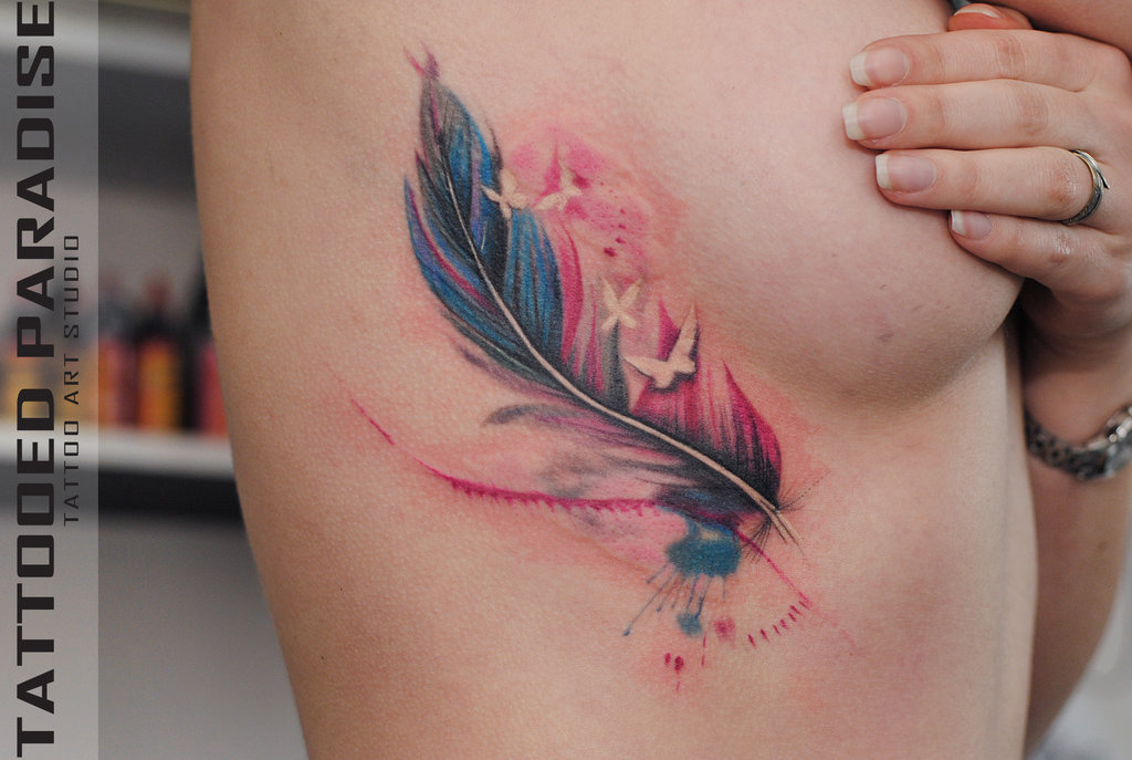 rubendomfer:  Watercolor tattoo by Aleksandra Katsan 