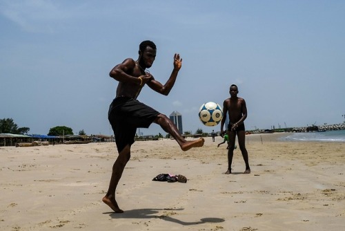 Beach Football. Tarkwa Bay, Lagos 