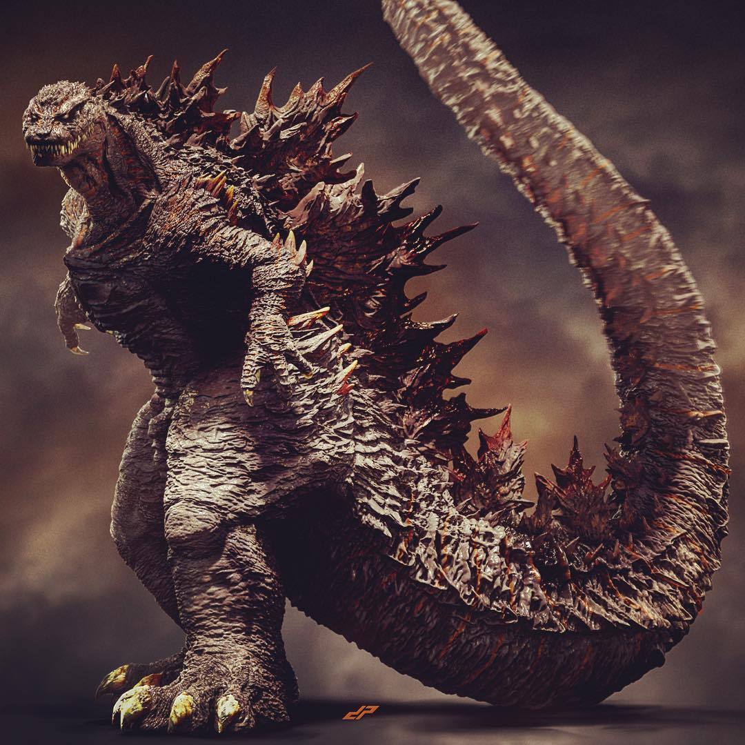 Commissioned artwork. GODAIJU, mouth closed version. Final zBrush model. Rendered in KeyShot. Godaiju concept & art direction by Dan Dynamicmenace.
#dopepope #zbrush #keyshot #sculpture #concept #design #godaiju #godzilla #kaiju #art #commission...