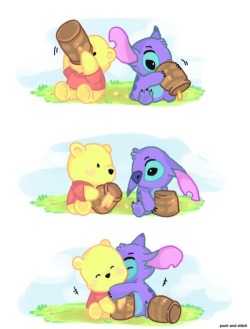 andhike:  pooh and stitch on We Heart It. http://weheartit.com/entry/51409559/via/yelinakitty   Cuuuuuute