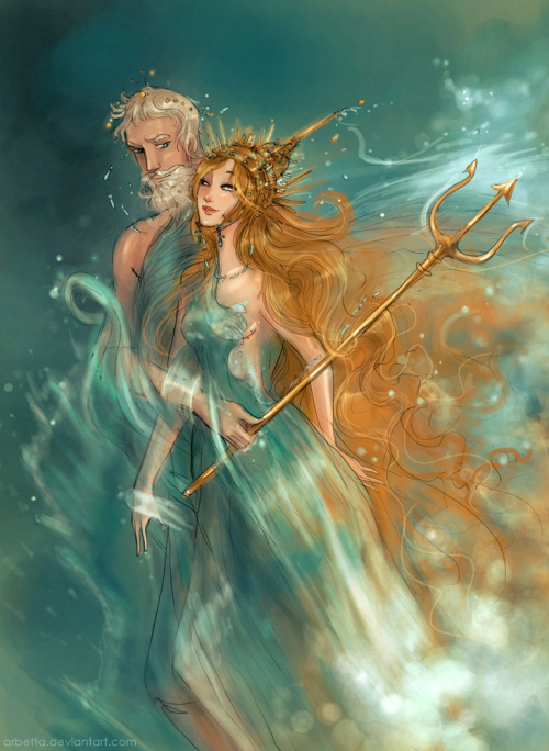 Poseidon and Amphitrite, king and queen of the seas :)